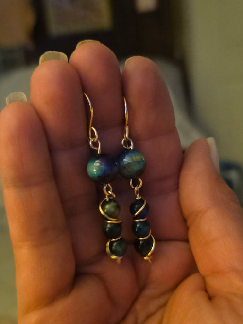Aurora Tiger eye earrings